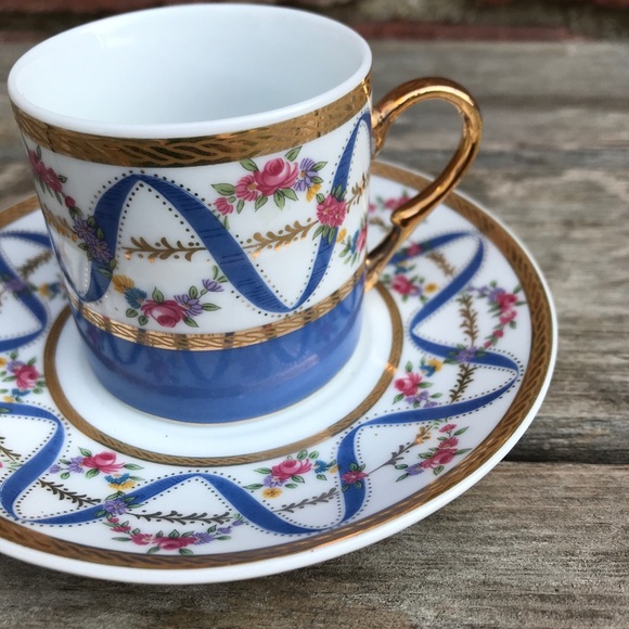 Petite Blue Cup and Saucer - Picture 2 of 5